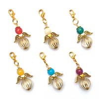 Guardian angel "Gesa" keychain, 6-series set, gold-colored