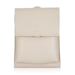  A versatile and stylish backpack made from grainy vegetarian leather, available in a range of neutral colors including deep red, black, taupe, gunpowder, plum, navy, and deep forest.