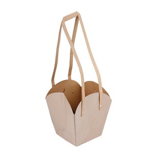 Paper bag Chic, W16.5cm, H18.5/45cm, bottom: 11.5x11.5cm, natural