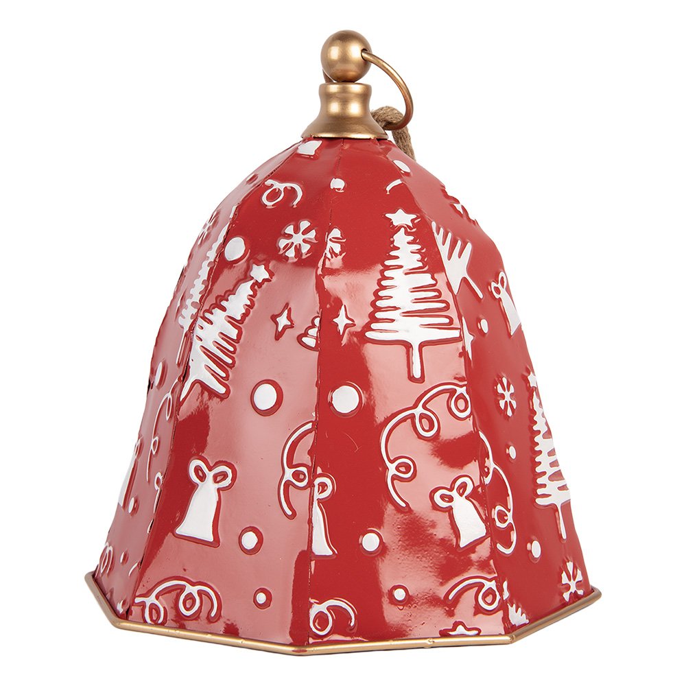 Kerstdecoratie Beeld Bel Ø 27x31 cm Rood Metaal