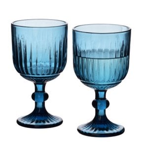 Elise Blue Set von 4 Gläser9x16,4cm