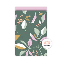  Autumn Beauty Gift Bags 200pcs - Colorful, warm-toned gift bags featuring a floral pattern in shades of pink, orange, and brown. The bags measure 12x19cm and 17x25cm.