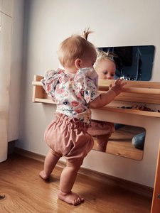 Biologische jersey bloeiers met hoge taille