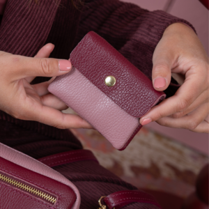 Wallet jule | Burgundy - Old Pink