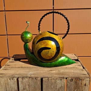 Watering, snail, metal, garden decoration, art bizniz, 24118, 29x16x26cm