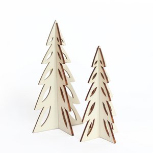 Kerstbomen van hout - Four