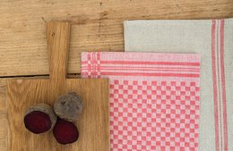 Half linen tea towel "CHESBOARD"
