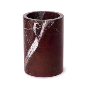 Marmer vaas/wijnkoeler rood Ø12x18cm