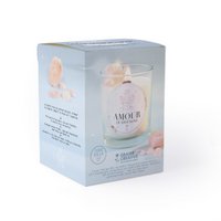 CANDLE SET LITHOTHERAPY - WITH PINK QUARTZ GEMS