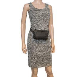 Schultertasche - Gürteltasche - Clutch aus schwarzem Büffelleder - 3 Farben Leder