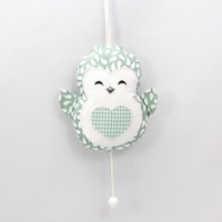 Music box penguin granite green