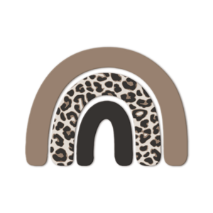 Wandfigur Regenbogen Leopard
