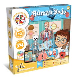 "Educational toy for kids 4-6 years old to learn about the human body. Includes anatomical models, interactive elements, and educational content."