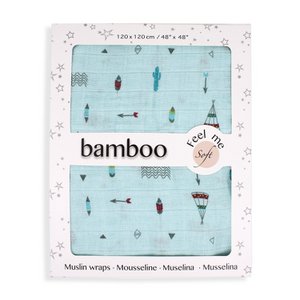 SWADDLE 120 X 120 - BAMBUS - MOD. CABAÑA - GRÜN