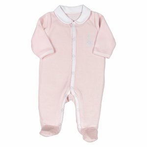 Sophie the giraffe playsuit with collar velvet pink 0M- 50cm