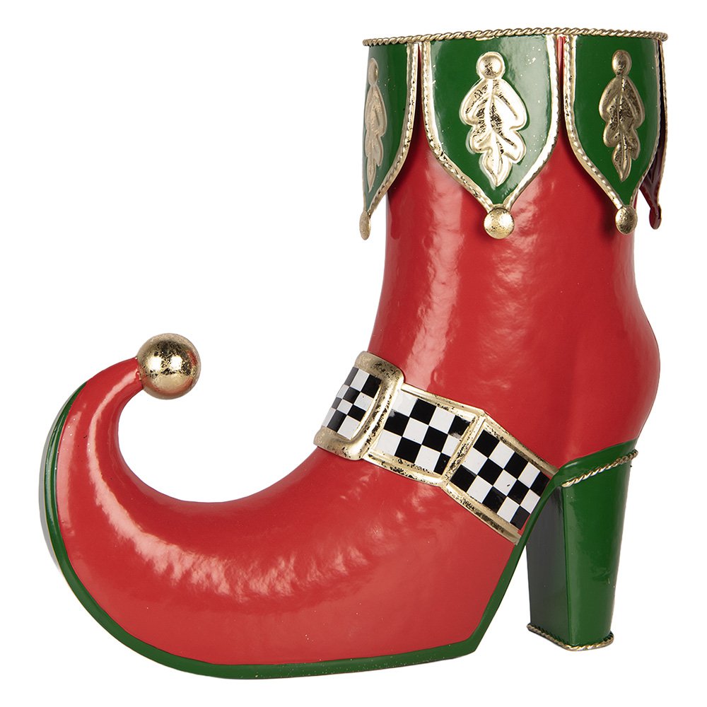 Kerstdecoratie Beeld Laars 41x16x39 cm Rood Metaal