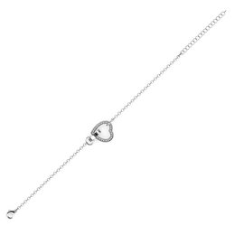 Bracciale Cuore Chiuso - Argenté et Cristal