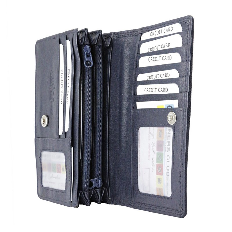 Cartera Mujer Piel Vaqueta - RFID Antideslizante - Cartera Mujer Ideal