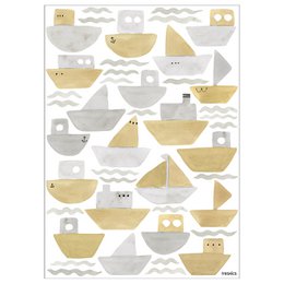 Akvarel både wallsticker