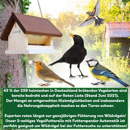 ERDENFREUND® bird feed silo for hanging on 2 sides
