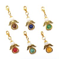 Guardian angel "Valentine" keychain, 6-series set, gold-colored