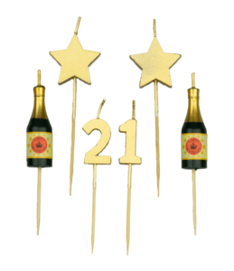 Partykuchen Kerzen - 21 Jahre