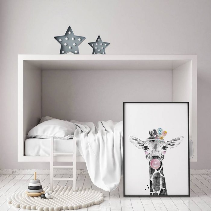 Giraffe Kinderkamerposter Kauwgom