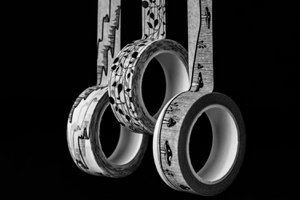 b&w nature washi tape bundle