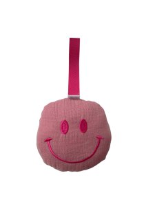 Smiley-Schnullertuch-Zubehör – Mousline – Rosa