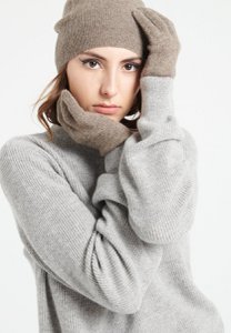 UNI 4 - Taupe 4-draads kasjmierhandschoenen