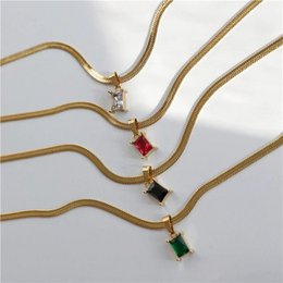 Cassidy - Snake Chain Crystal Charm Necklace