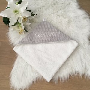 Baby cape warm waffle gray