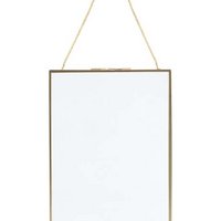 Photo Frame Metal with Lock Gold 20x30x0.7cm