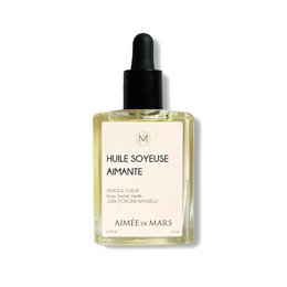 A 100% natural silky oil in a 50ml bottle, suitable for body lotions. The oil has a light, silky texture and a natural, floral scent.