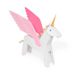 Wit en roze Pegacorn-papierspeelgoed