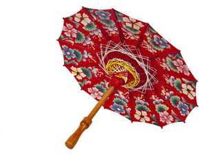 ROOD GESCHILDERDE JAVA PARAPLU HM472347