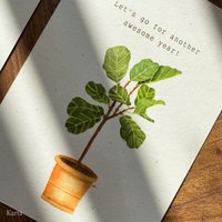 Ficus birthday postcard