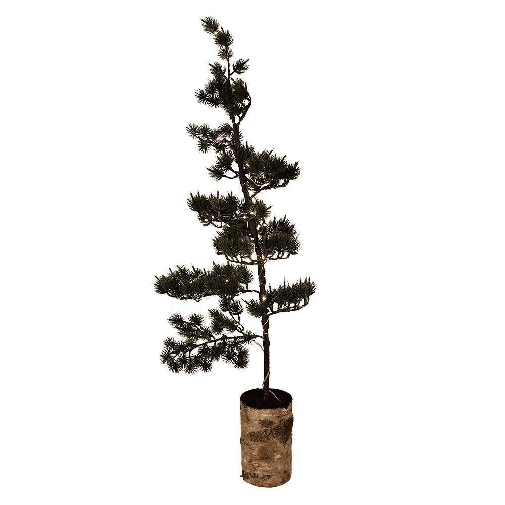 Mini Kunstkerstboom 35x35x100 cm / 3xAAA Groen Hout