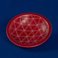 212 Bowl small flower of life red - soapstone