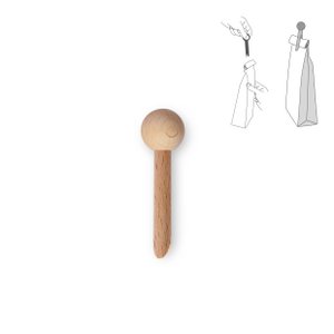 Holztaschenclip - natürlich