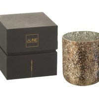 J-Line Duftkerze Luxuria – Cookie Crunch – Glas – Bronze – groß – 80U