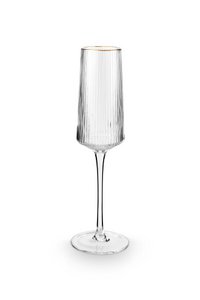 Champagne Glass with Gold Rim
