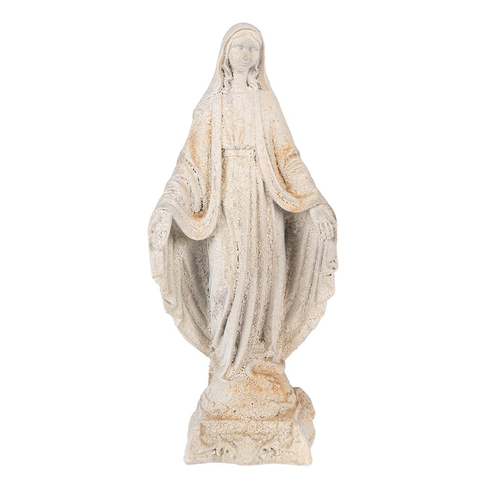 Decoratie Beeld Maria 17x12x41 cm Beige Keramisch materiaal