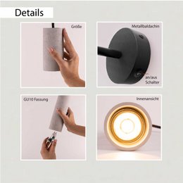 Betoniq kinkiet „Donoma 90” 1 lampa