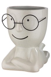 Keramikvase "Smil" m. Briller VE 4 så