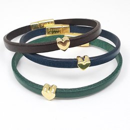 Cuore Semplice Spremere placcato oro 24K
