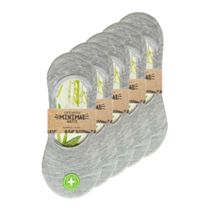 green-goose Bamboo Women's Footies - 5 pairs - 85% Bamboo - Gray - Size 35-39