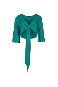 Grünes Bolero-Top