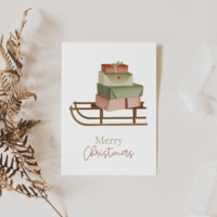 Christmas Card Sleigh Gifts - Postcard Christmas Christmas Sleigh