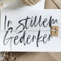 Condolence card - folding card with envelope "in quiet commemoration"